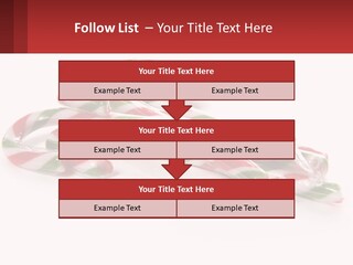 Candy Canes With Green And Red Stripes On A White Background PowerPoint Template