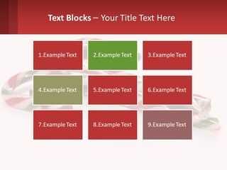 Candy Canes With Green And Red Stripes On A White Background PowerPoint Template