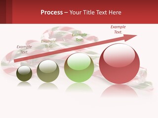 Candy Canes With Green And Red Stripes On A White Background PowerPoint Template