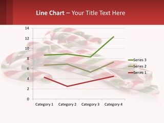 Candy Canes With Green And Red Stripes On A White Background PowerPoint Template