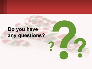 Candy Canes With Green And Red Stripes On A White Background PowerPoint Template