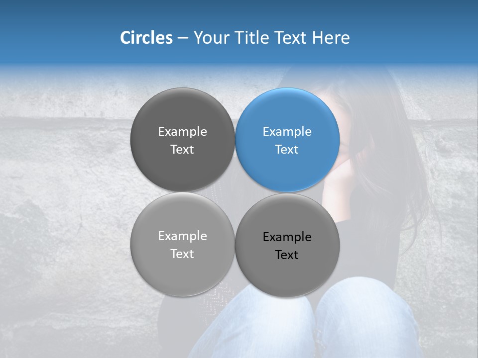 A Woman Sitting On The Ground With Her Hand On Her Head PowerPoint Template