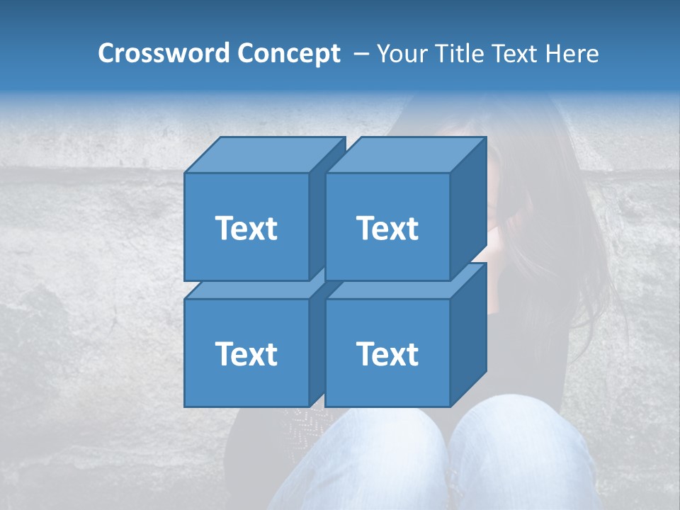 A Woman Sitting On The Ground With Her Hand On Her Head PowerPoint Template