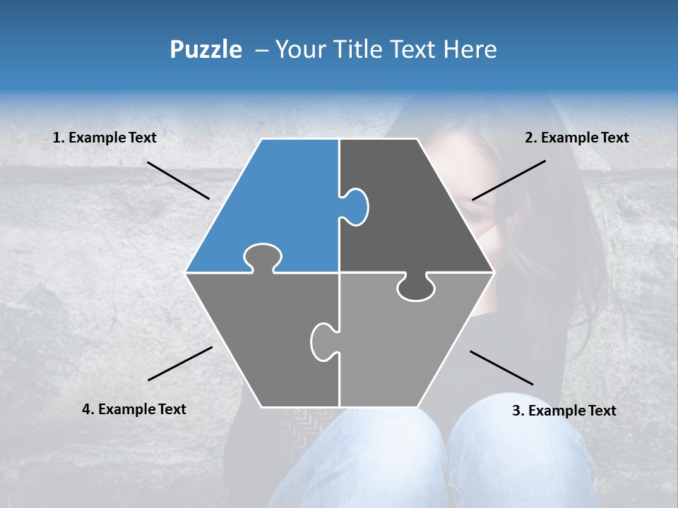 A Woman Sitting On The Ground With Her Hand On Her Head PowerPoint Template