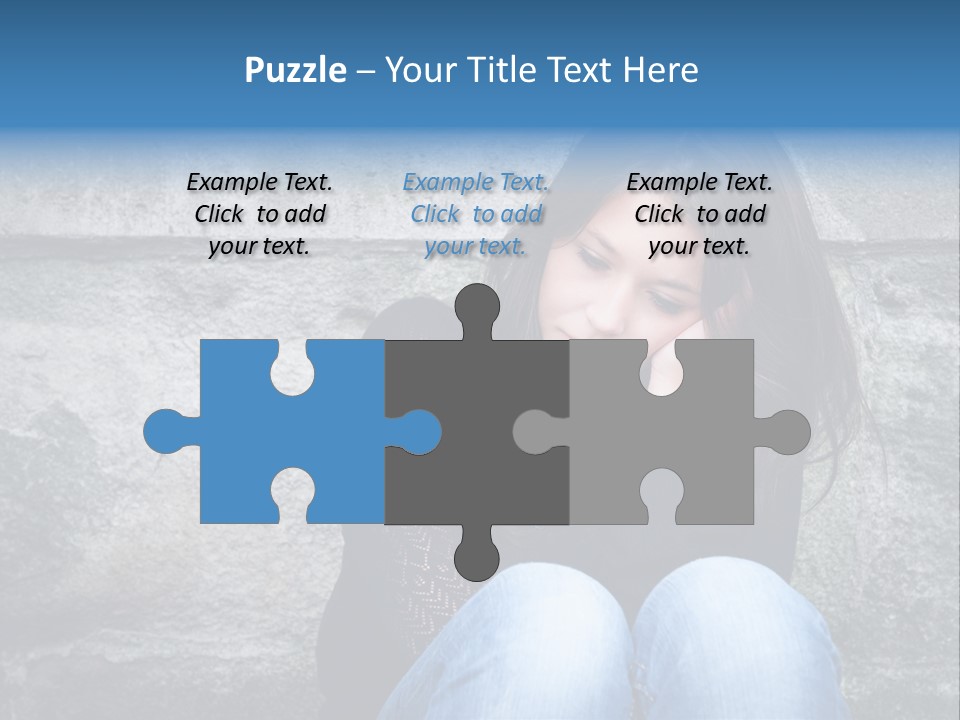 A Woman Sitting On The Ground With Her Hand On Her Head PowerPoint Template