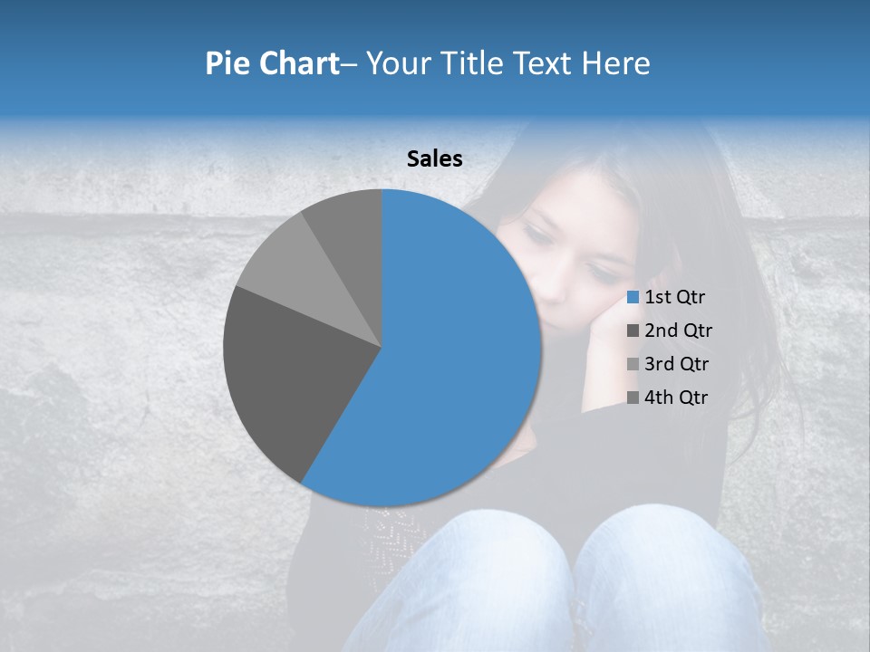 A Woman Sitting On The Ground With Her Hand On Her Head PowerPoint Template