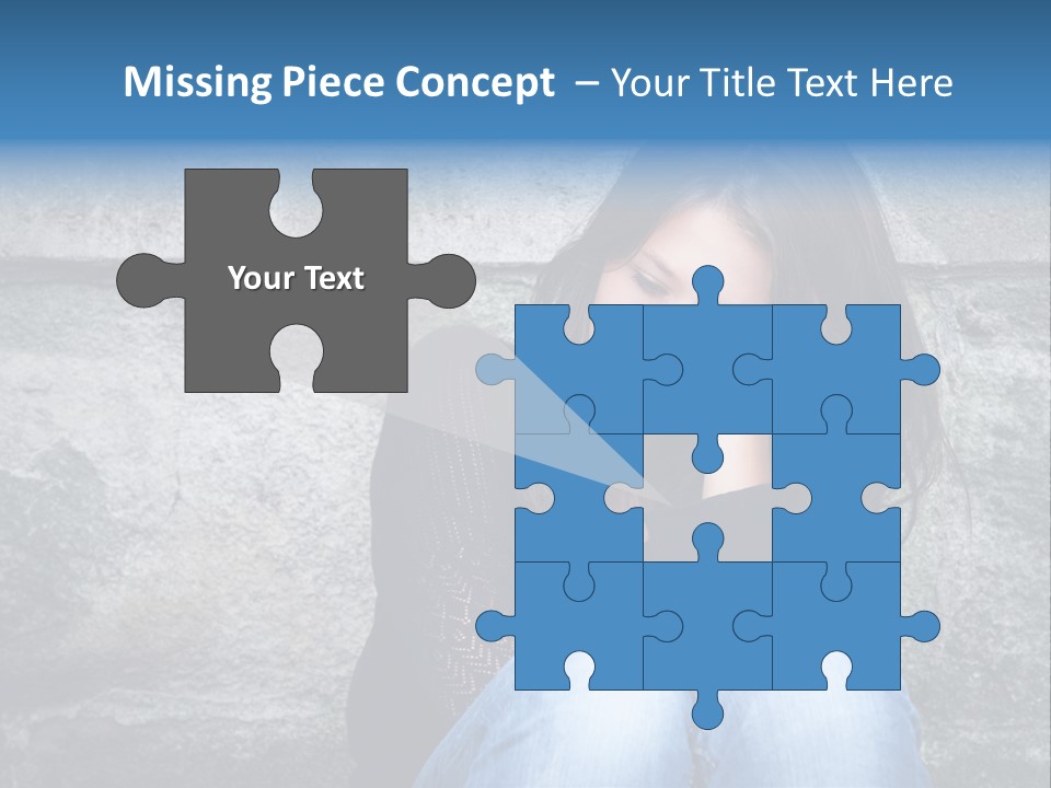 A Woman Sitting On The Ground With Her Hand On Her Head PowerPoint Template