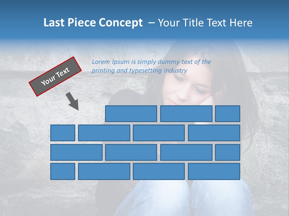 A Woman Sitting On The Ground With Her Hand On Her Head PowerPoint Template