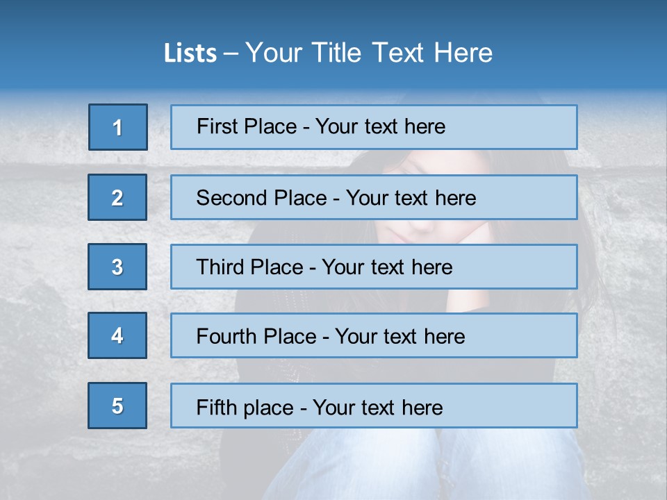 A Woman Sitting On The Ground With Her Hand On Her Head PowerPoint Template