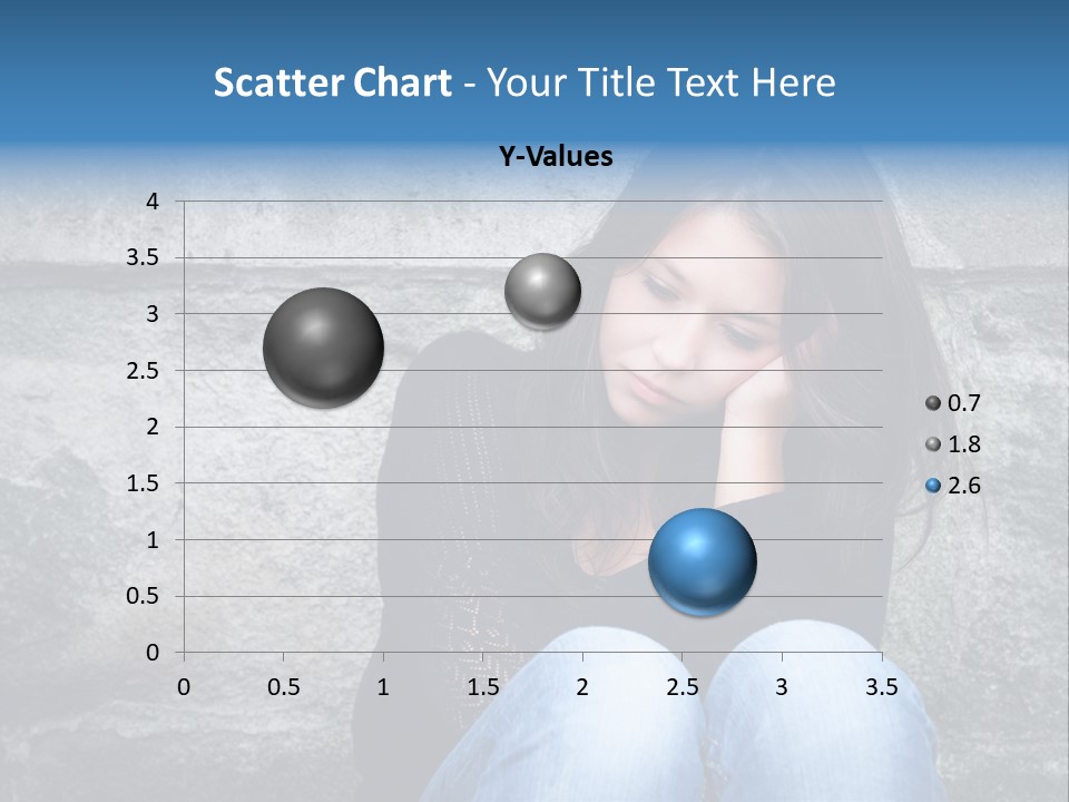A Woman Sitting On The Ground With Her Hand On Her Head PowerPoint Template