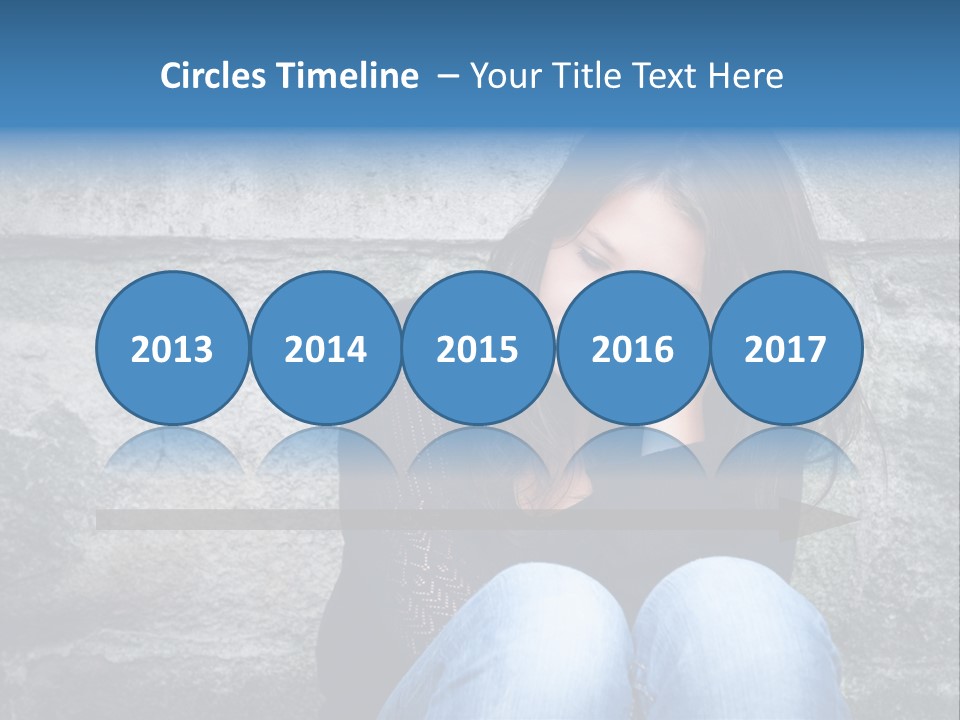 A Woman Sitting On The Ground With Her Hand On Her Head PowerPoint Template