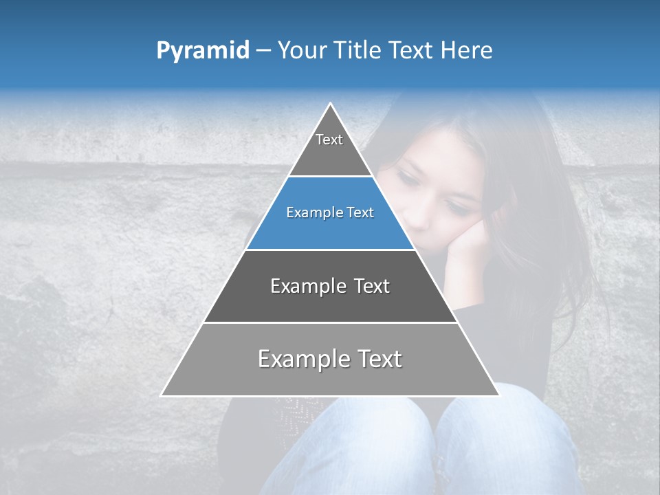 A Woman Sitting On The Ground With Her Hand On Her Head PowerPoint Template