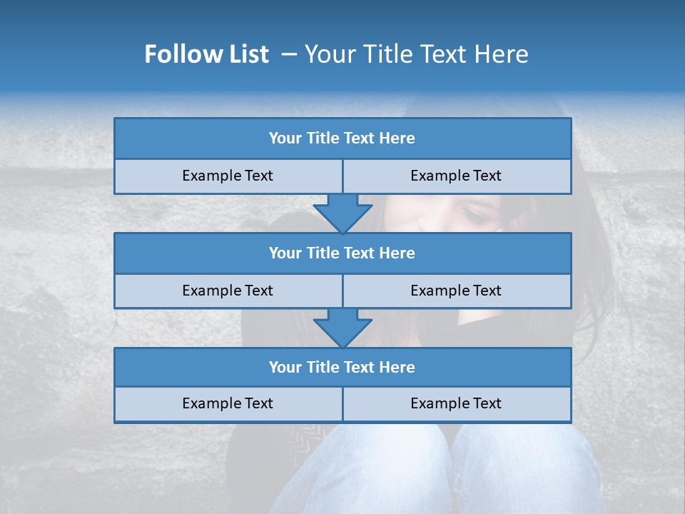 A Woman Sitting On The Ground With Her Hand On Her Head PowerPoint Template
