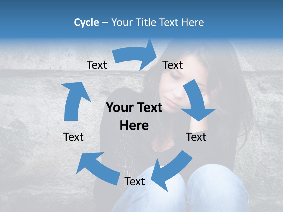 A Woman Sitting On The Ground With Her Hand On Her Head PowerPoint Template