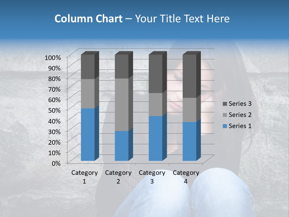 A Woman Sitting On The Ground With Her Hand On Her Head PowerPoint Template
