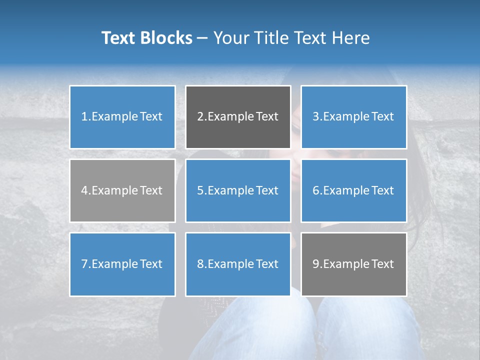 A Woman Sitting On The Ground With Her Hand On Her Head PowerPoint Template