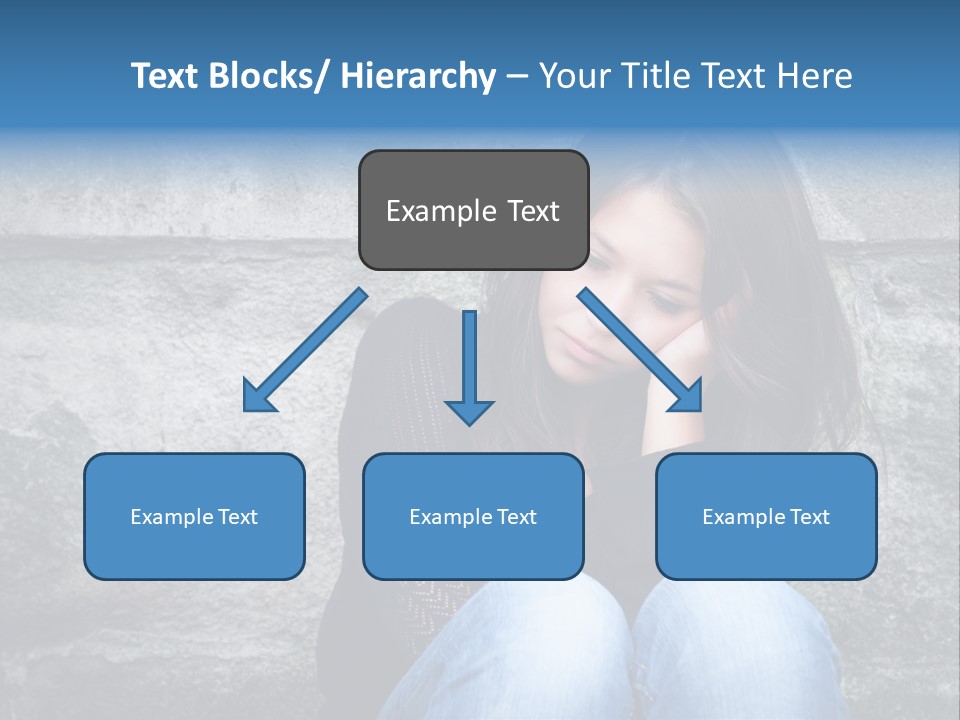 A Woman Sitting On The Ground With Her Hand On Her Head PowerPoint Template