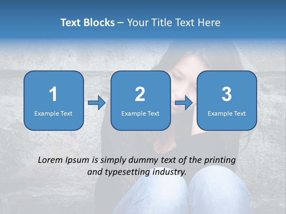 A Woman Sitting On The Ground With Her Hand On Her Head PowerPoint Template