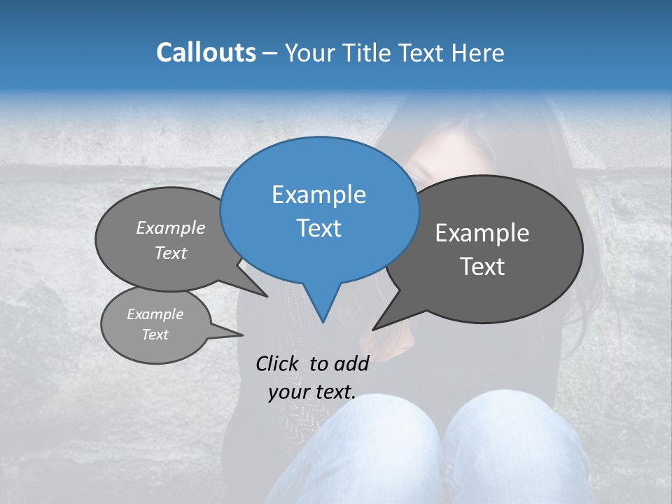 A Woman Sitting On The Ground With Her Hand On Her Head PowerPoint Template