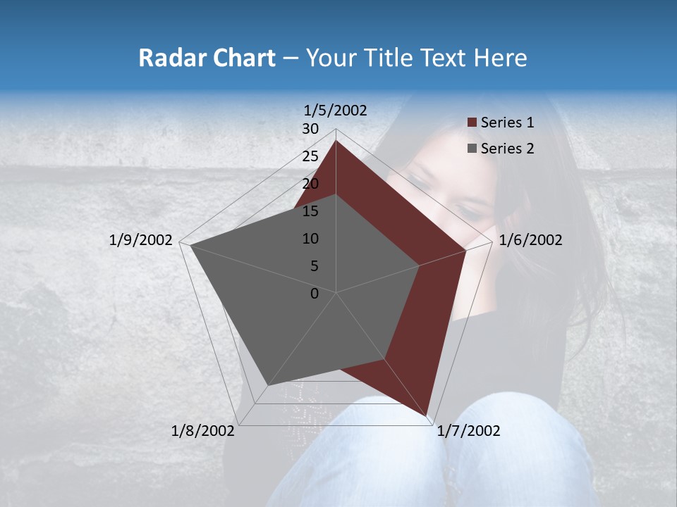 A Woman Sitting On The Ground With Her Hand On Her Head PowerPoint Template