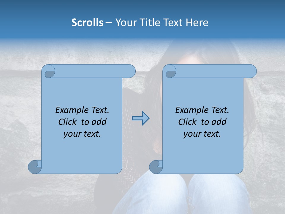 A Woman Sitting On The Ground With Her Hand On Her Head PowerPoint Template