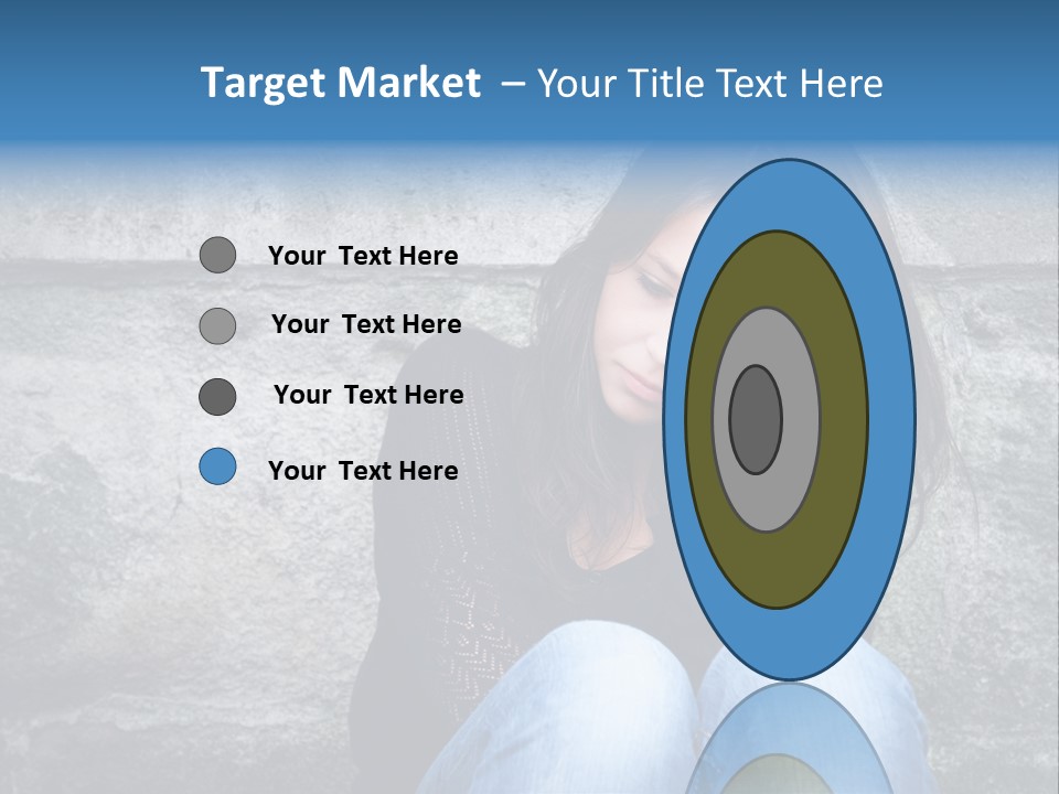 A Woman Sitting On The Ground With Her Hand On Her Head PowerPoint Template