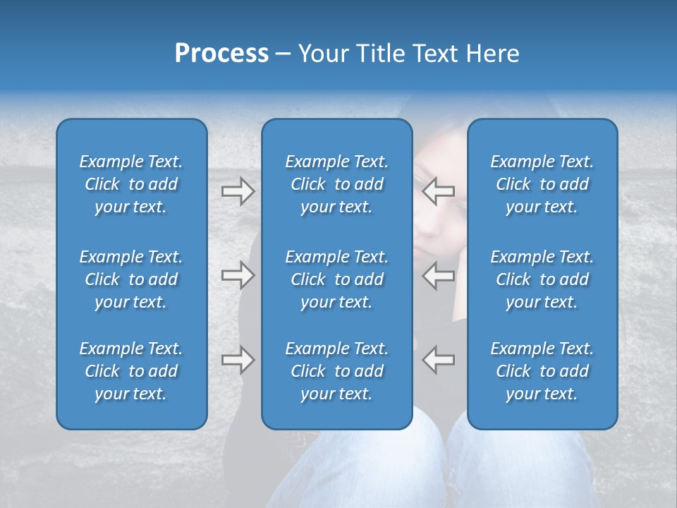 A Woman Sitting On The Ground With Her Hand On Her Head PowerPoint Template
