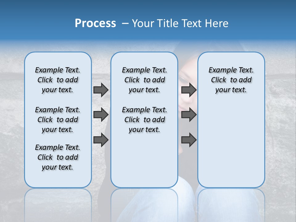 A Woman Sitting On The Ground With Her Hand On Her Head PowerPoint Template