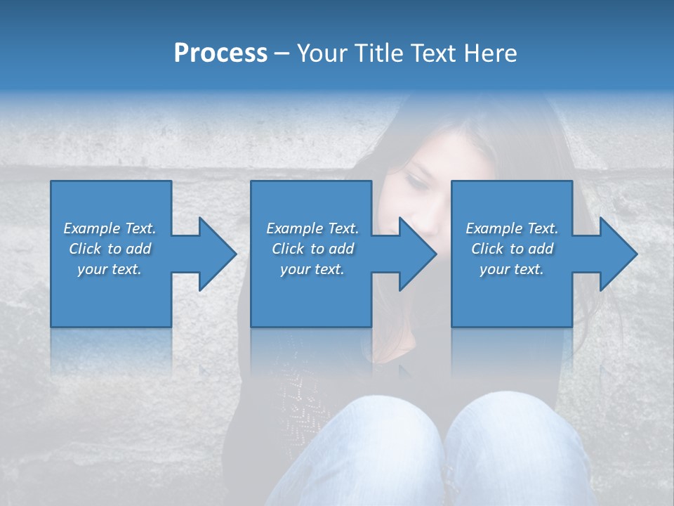 A Woman Sitting On The Ground With Her Hand On Her Head PowerPoint Template