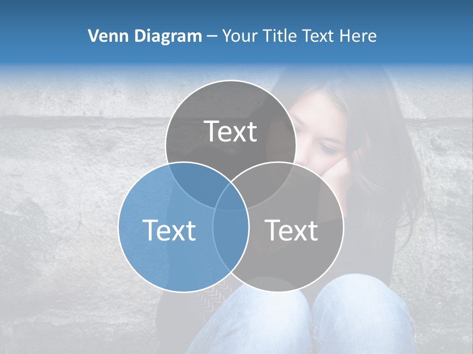 A Woman Sitting On The Ground With Her Hand On Her Head PowerPoint Template