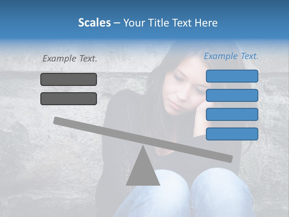 A Woman Sitting On The Ground With Her Hand On Her Head PowerPoint Template