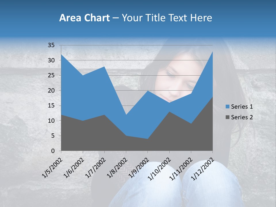 A Woman Sitting On The Ground With Her Hand On Her Head PowerPoint Template