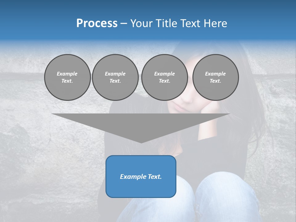 A Woman Sitting On The Ground With Her Hand On Her Head PowerPoint Template