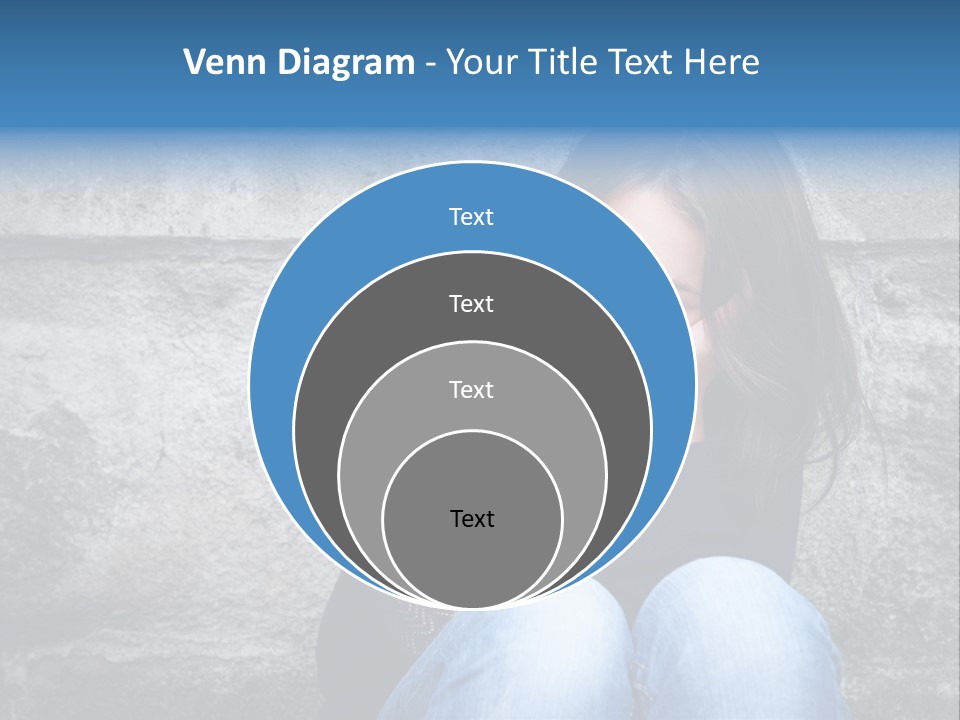 A Woman Sitting On The Ground With Her Hand On Her Head PowerPoint Template