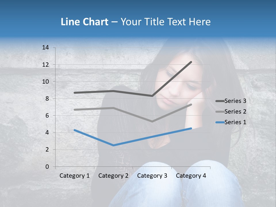 A Woman Sitting On The Ground With Her Hand On Her Head PowerPoint Template