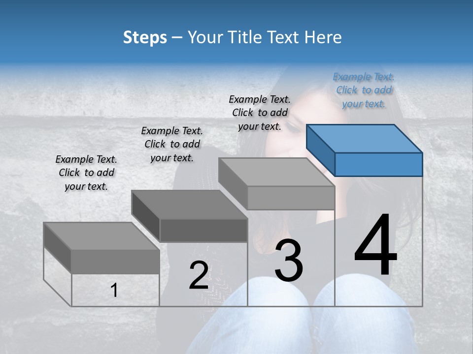 A Woman Sitting On The Ground With Her Hand On Her Head PowerPoint Template