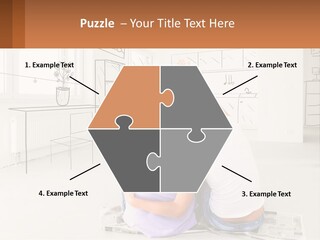 A Couple Sitting On The Floor In Front Of A Drawing PowerPoint Template