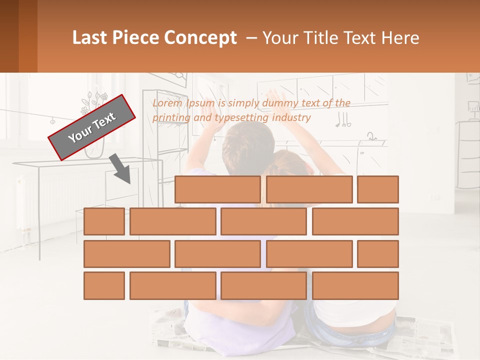A Couple Sitting On The Floor In Front Of A Drawing PowerPoint Template