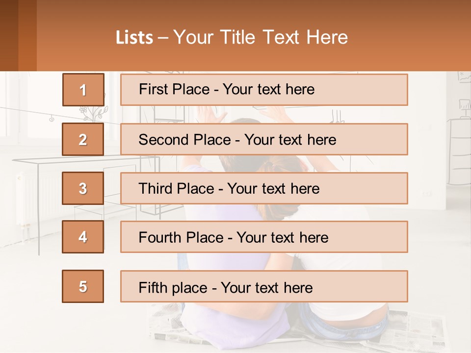 A Couple Sitting On The Floor In Front Of A Drawing PowerPoint Template