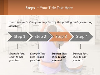 A Couple Sitting On The Floor In Front Of A Drawing PowerPoint Template