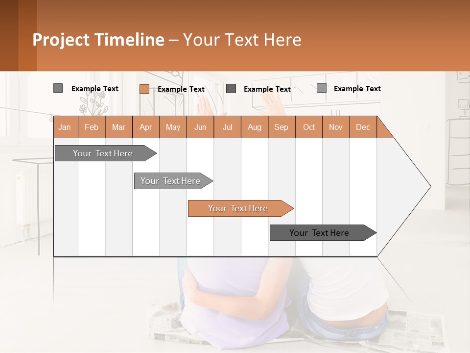 A Couple Sitting On The Floor In Front Of A Drawing PowerPoint Template