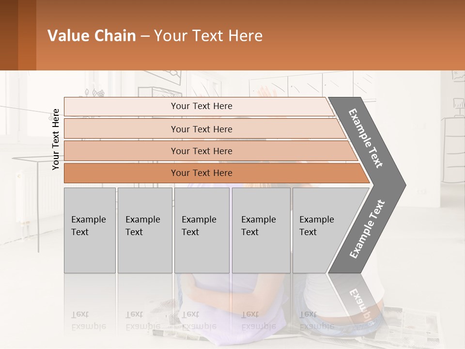 A Couple Sitting On The Floor In Front Of A Drawing PowerPoint Template
