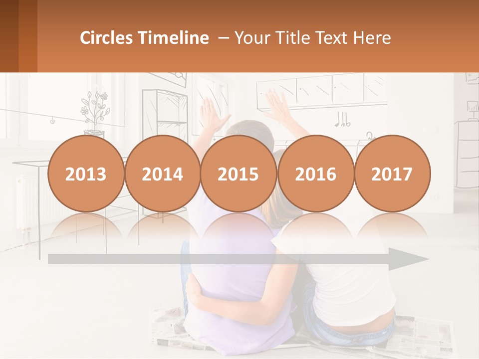 A Couple Sitting On The Floor In Front Of A Drawing PowerPoint Template