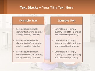 A Couple Sitting On The Floor In Front Of A Drawing PowerPoint Template