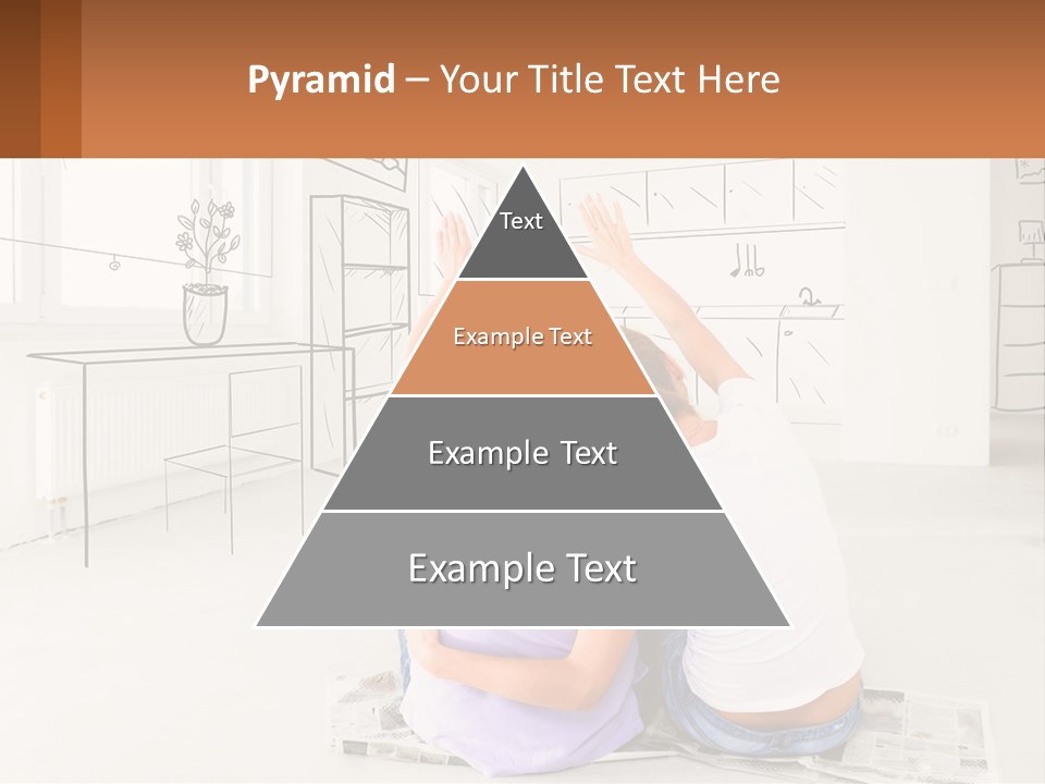A Couple Sitting On The Floor In Front Of A Drawing PowerPoint Template