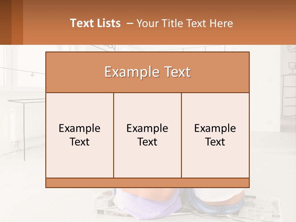 A Couple Sitting On The Floor In Front Of A Drawing PowerPoint Template