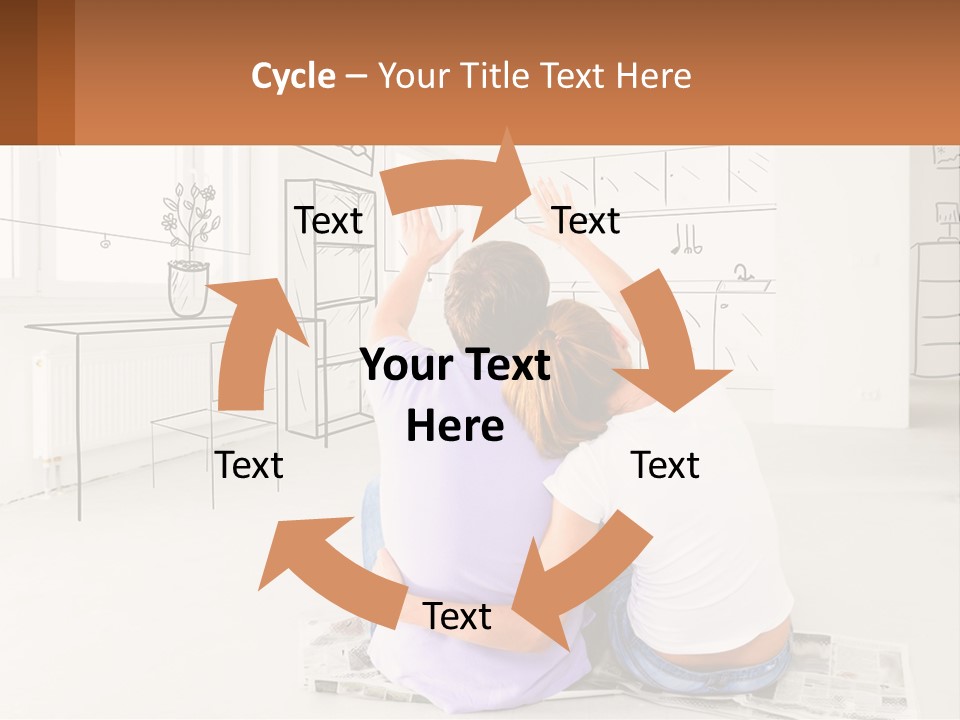 A Couple Sitting On The Floor In Front Of A Drawing PowerPoint Template