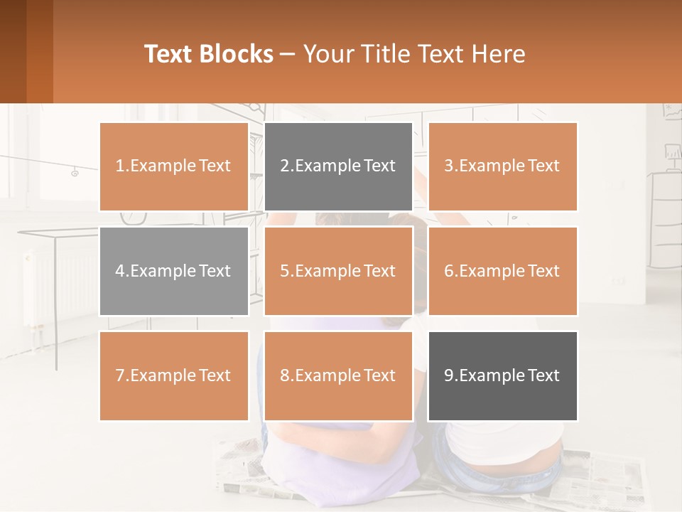 A Couple Sitting On The Floor In Front Of A Drawing PowerPoint Template