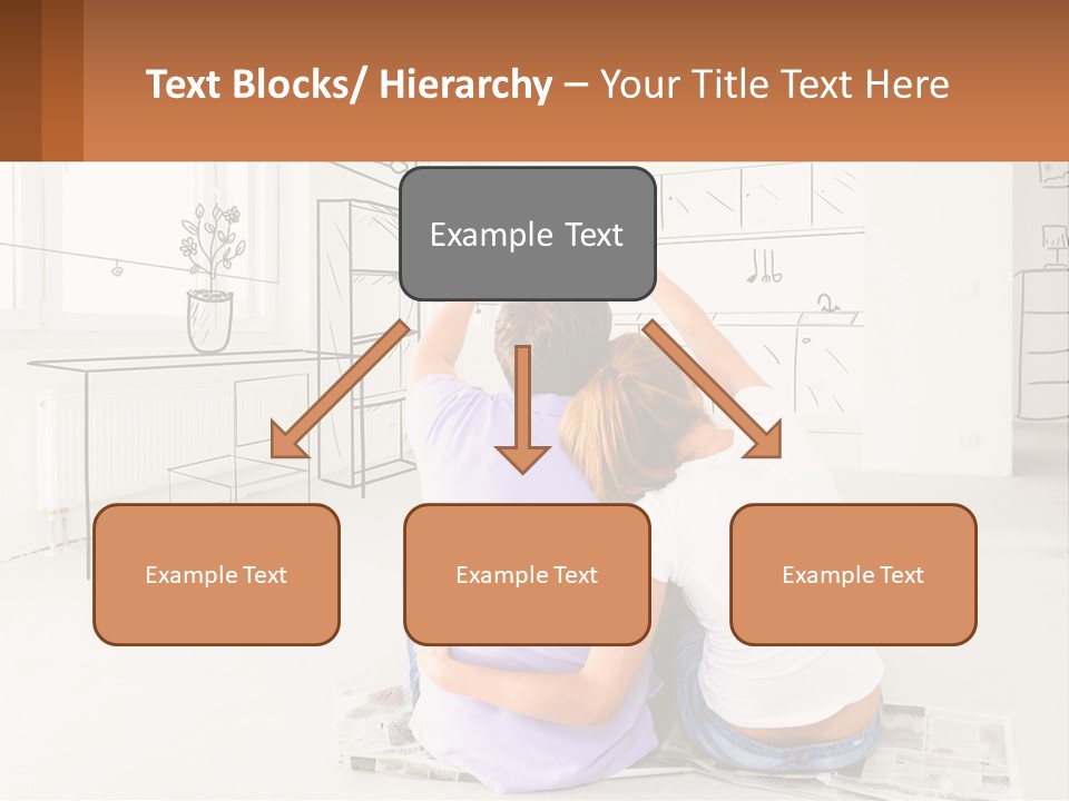 A Couple Sitting On The Floor In Front Of A Drawing PowerPoint Template