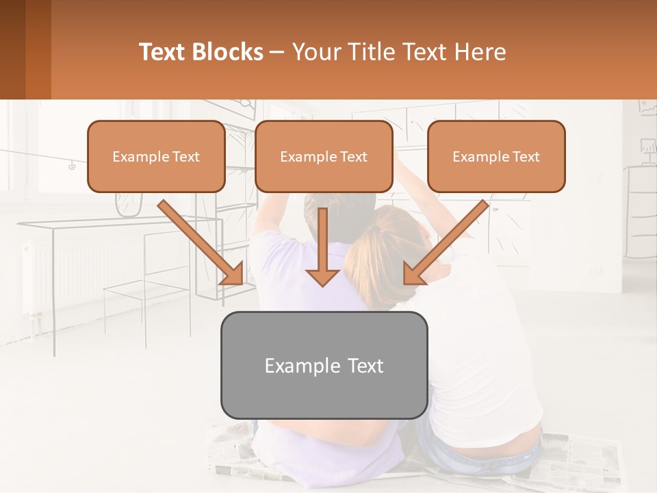 A Couple Sitting On The Floor In Front Of A Drawing PowerPoint Template